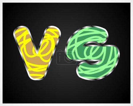 Ilustración de Logo VS, ilustración vectorial simple - Imagen libre de derechos