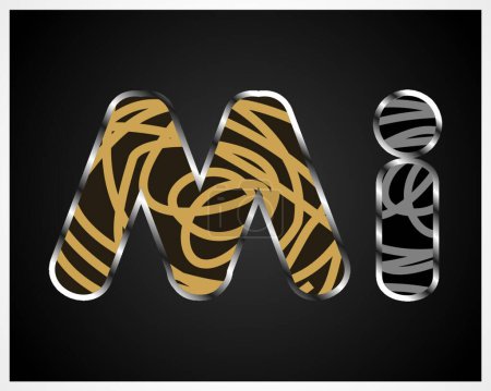 Ilustración de Logo MI, ilustración vectorial simple - Imagen libre de derechos