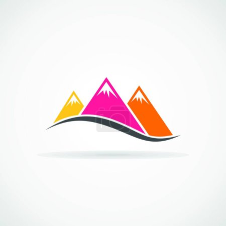 Illustration for Mountain, simple vector illustration - Royalty Free Image