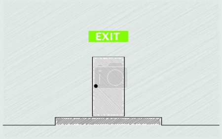 Illustration for "exit door vector illustration" - Royalty Free Image