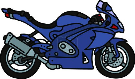 Ilustración de Ilustración de la moto azul oscuro - Imagen libre de derechos