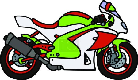 Illustration for Illustration of the Racing motorbike - Royalty Free Image