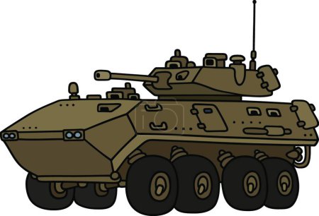 Ilustración de Ilustración del vehículo blindado de ruedas - Imagen libre de derechos