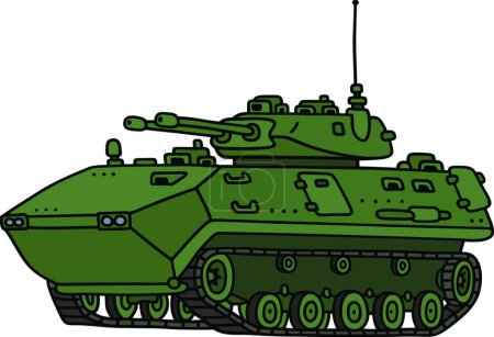 Illustration for Illustration of the Tracked armoured vehicle - Royalty Free Image