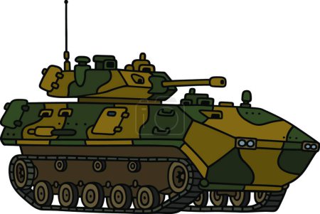 Illustration for Illustration of the Tracked armoured vehicle - Royalty Free Image