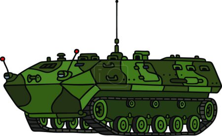Illustration for Illustration of the Tracked troop carrier - Royalty Free Image