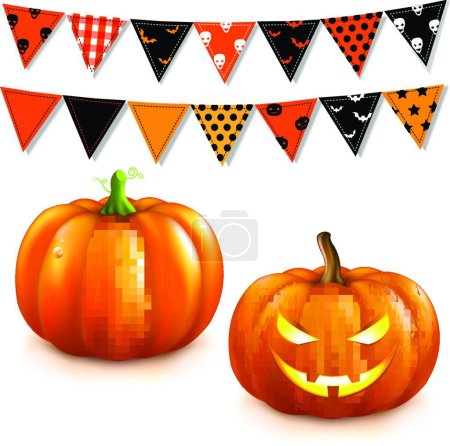 Photo for Halloween Set  vector illustration - Royalty Free Image