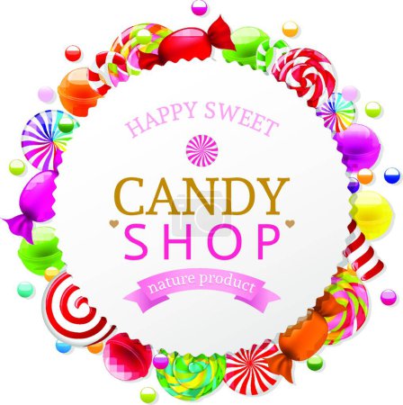 Illustration for Candy Poster vector illustration - Royalty Free Image
