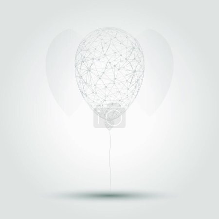 Téléchargez les illustrations : "wired balloon vector illustration" - en licence libre de droit
