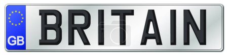 Illustration for Britain License Plate, graphic vector illustration - Royalty Free Image