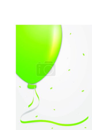 Téléchargez les illustrations : "illustration vectorielle de détail ballon vert" - en licence libre de droit