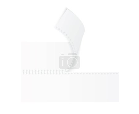 Ilustración de Blanco papel en blanco, ilustración vectorial gráfica - Imagen libre de derechos
