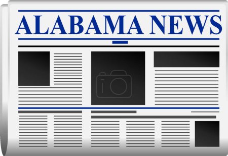 Illustration for Newspaper News Alabama, graphic vector illustration - Royalty Free Image