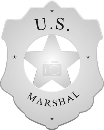 Téléchargez les illustrations : US Marshal, illustration vectorielle graphique - en licence libre de droit