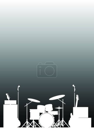 Téléchargez les illustrations : Affiche Live Band, illustration vectorielle graphique - en licence libre de droit