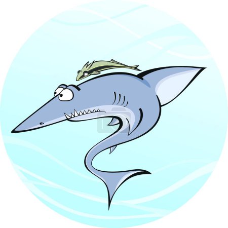 Téléchargez les photos : Requin avec remords, illustration vectorielle graphique - en image libre de droit