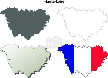 Téléchargez les illustrations : "Haute-Loire, Auvergne plan d'ensemble
" - en licence libre de droit