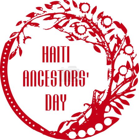 Illustration for Haiti Ancestors Day, graphic vector illustration - Royalty Free Image