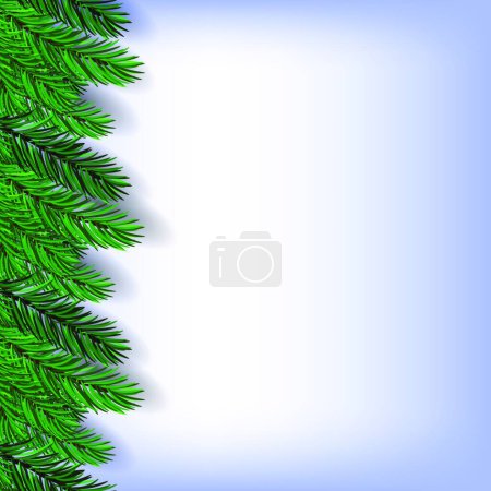 Illustration for Fir Green Branches   vector illustration - Royalty Free Image
