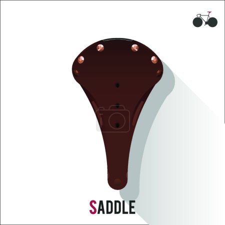 Illustration for Bike Leather Saddle, graphic vector illustration - Royalty Free Image