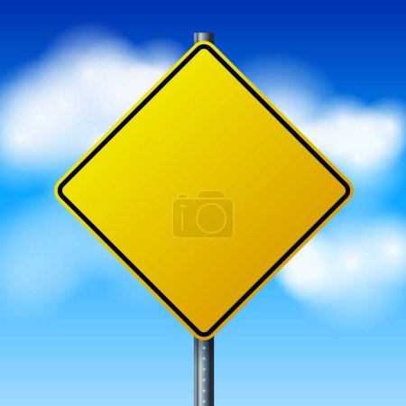 Téléchargez les illustrations : "Illustration de panneau de signalisation jaune vierge
" - en licence libre de droit