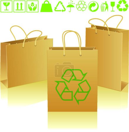 Illustration for Illustration of the Eco bags - Royalty Free Image