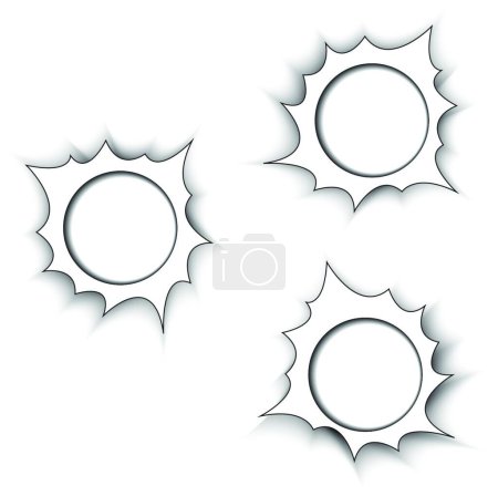 Illustration for Illustration of the bullet holes - Royalty Free Image