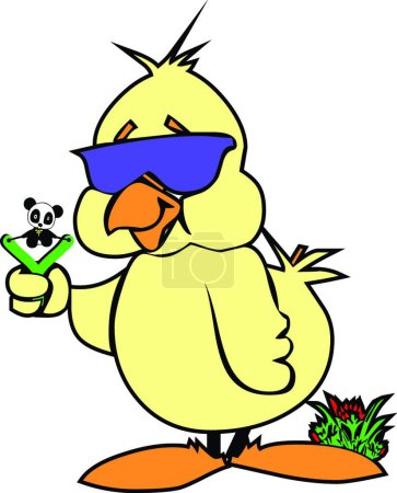 Illustration for Funny Duckling, colorful vector illustration - Royalty Free Image