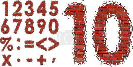 Ilustración de Ilustración del dígito de ladrillo - Imagen libre de derechos