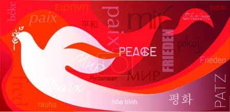 Téléchargez les illustrations : Illustration de la colombe de la paix - en licence libre de droit