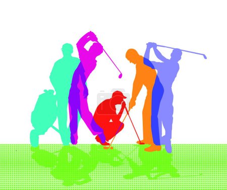 Téléchargez les illustrations : Illustration du jeu de golf - en licence libre de droit