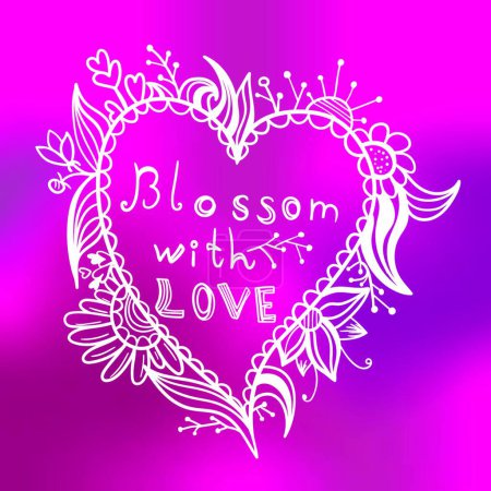 Illustration for Blossom with love vector illustration - Royalty Free Image