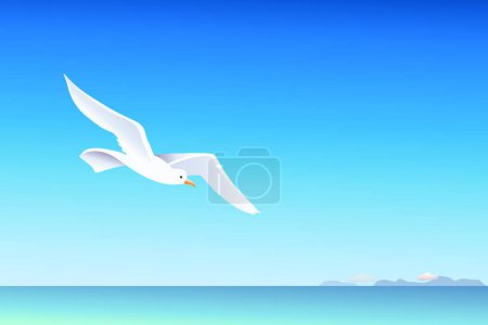Illustration for Seagull icon vector illustration - Royalty Free Image