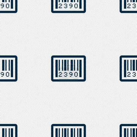 Ilustración de "barcode icon sign. Seamless pattern with geometric texture. Vector" - Imagen libre de derechos