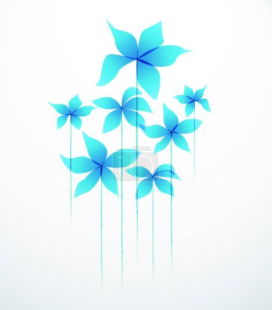 Ilustración de Flores abstractas fondo, vector de ilustración - Imagen libre de derechos