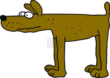 Téléchargez les illustrations : Illustration vectorielle drôle de chien jaune - en licence libre de droit