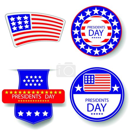 Illustration for Presidents Day Icons vector illustration - Royalty Free Image