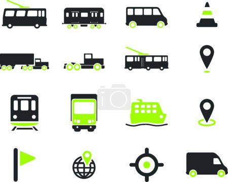 Illustration for Navigation simply icons, colorful vector - Royalty Free Image