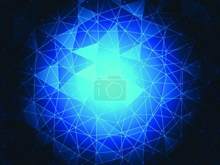 Illustration for Blue crystal background vector illustration - Royalty Free Image