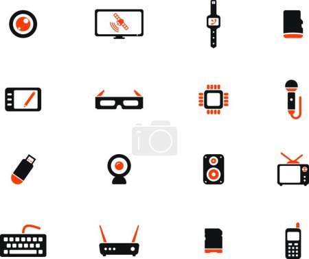 Illustration for Gadgets simply icons, colorful vector - Royalty Free Image