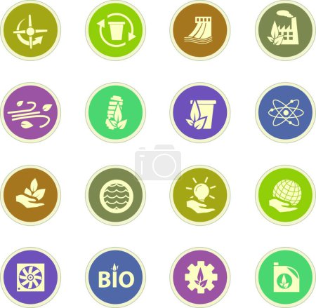 Ilustración de Alternative energy icons vector illustration - Imagen libre de derechos
