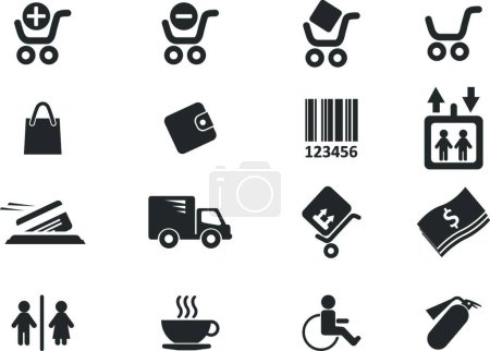 Illustration for "Shopping icons" flat icon, vector illustration - Royalty Free Image