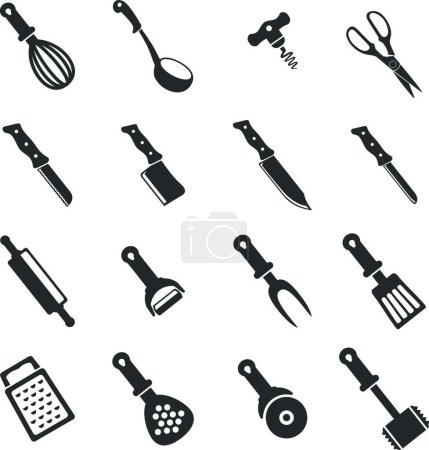 Illustration for Kitchen tools, simple vector illustration - Royalty Free Image
