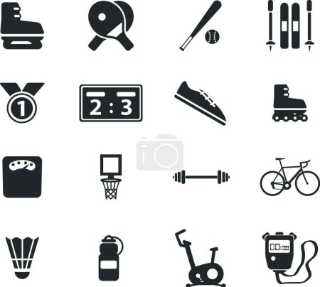 Illustration for Sport simply icons, colorful vector - Royalty Free Image