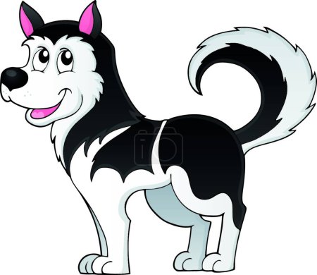 Illustration for Husky dog theme  vector illustration - Royalty Free Image