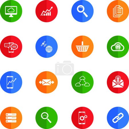 Illustration for Data analytic simply icons, colorful vector - Royalty Free Image