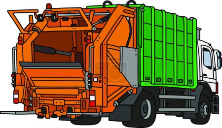Illustration for Dustcart vehicle  vector illustration - Royalty Free Image