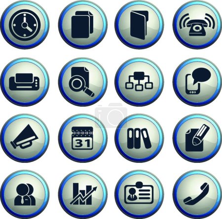 Illustration for Business simple icons vector illustration - Royalty Free Image