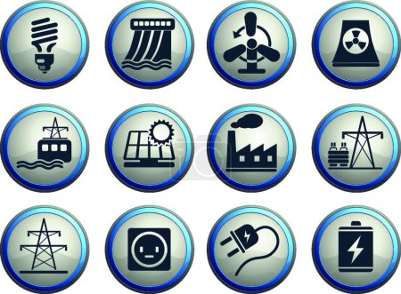 Illustration for Energy and Industry icons vector illustration - Royalty Free Image