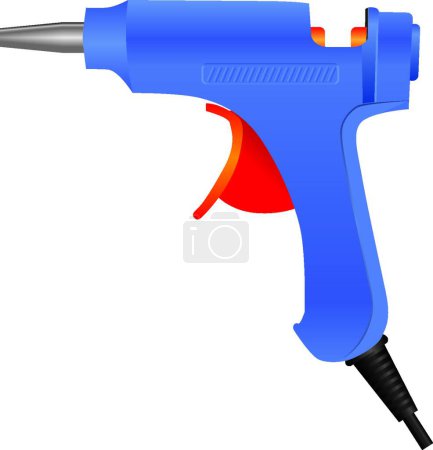 Illustration for The Illustration of Electric glue gun - Royalty Free Image